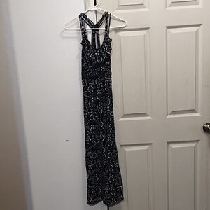 No Label Black Patterned Maxi Dress